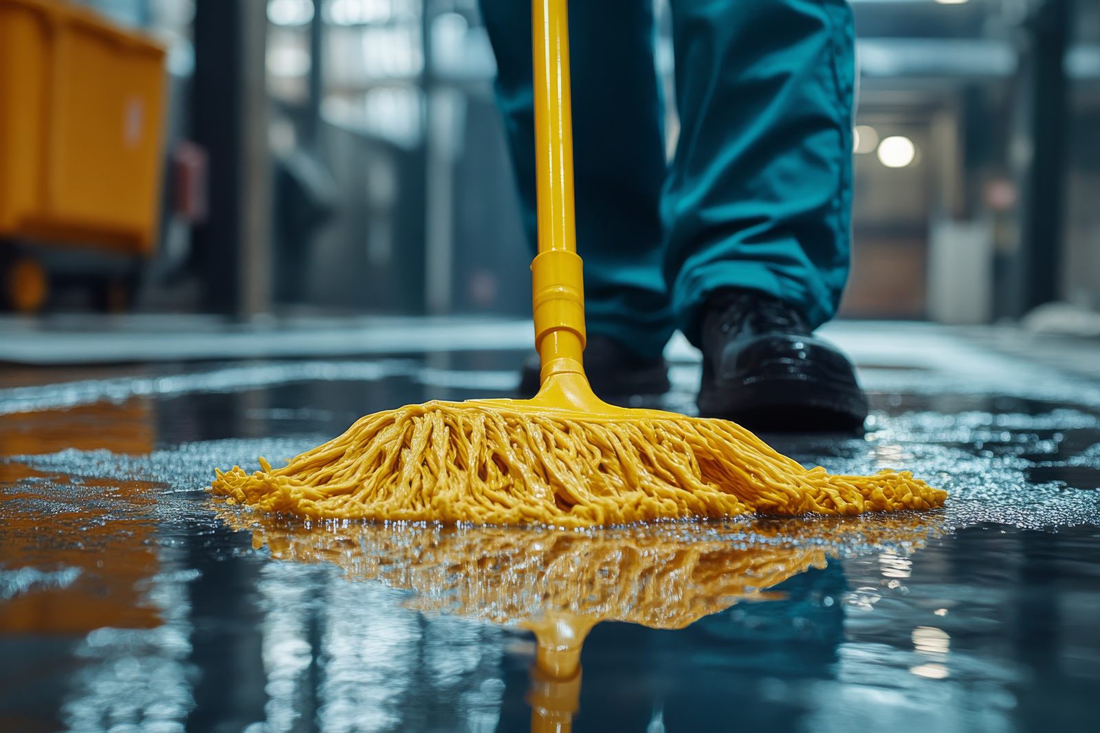 Routine Janitorial in progress