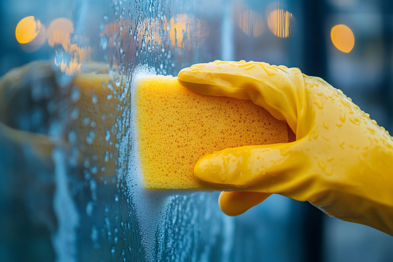 Window Cleaning in progress